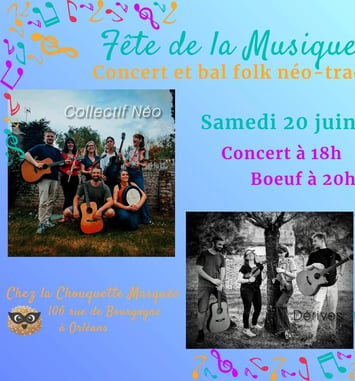 Concert et bal folk néo-trad avec le Collectif Néo et Dérives