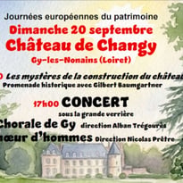 Visite du château de Changy et concert de la Chorale de Gy