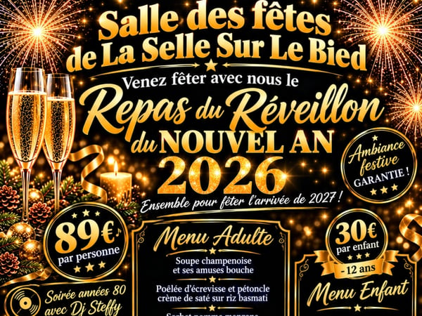 Repas dansant du réveillon du Nouvel An 2026